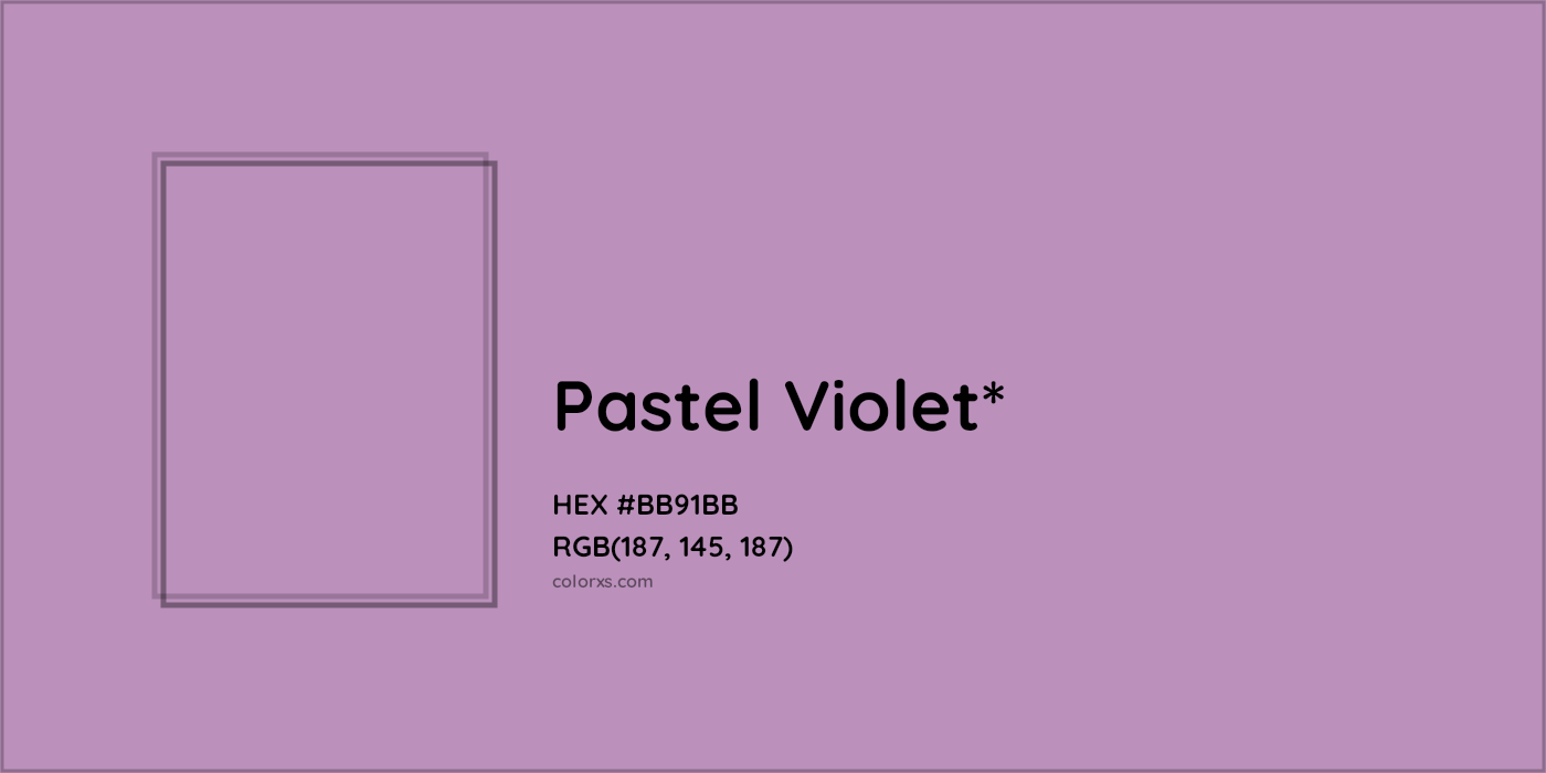 HEX #BB91BB Color Name, Color Code, Palettes, Similar Paints, Images