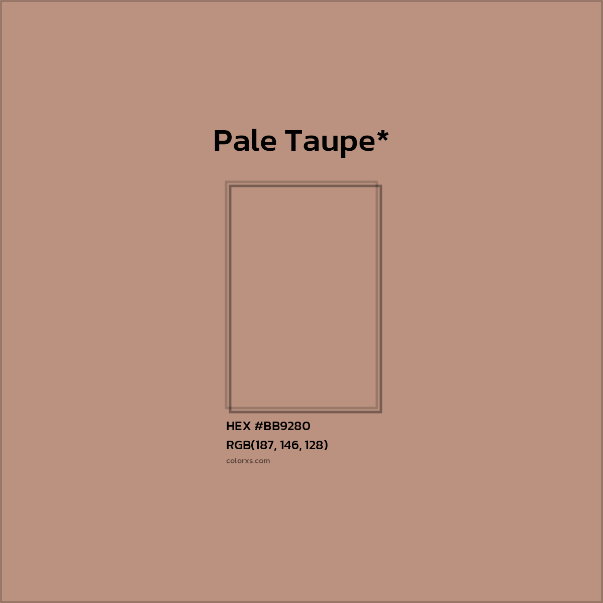 HEX #BB9280 Color Name, Color Code, Palettes, Similar Paints, Images