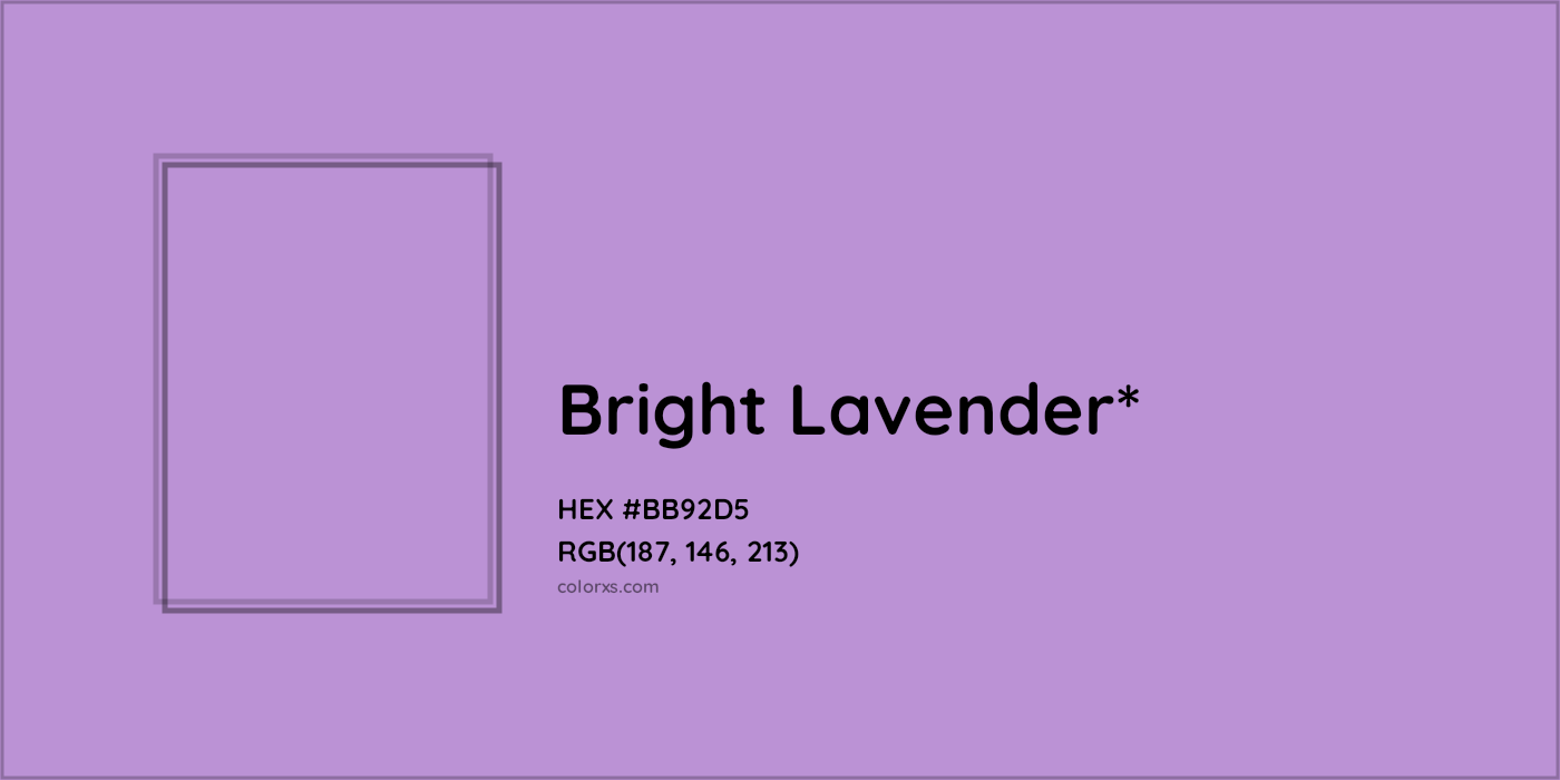 HEX #BB92D5 Color Name, Color Code, Palettes, Similar Paints, Images