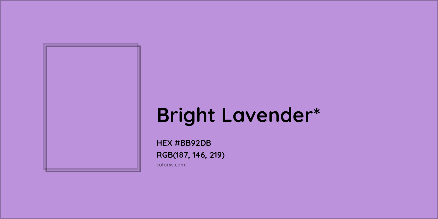 HEX #BB92DB Color Name, Color Code, Palettes, Similar Paints, Images