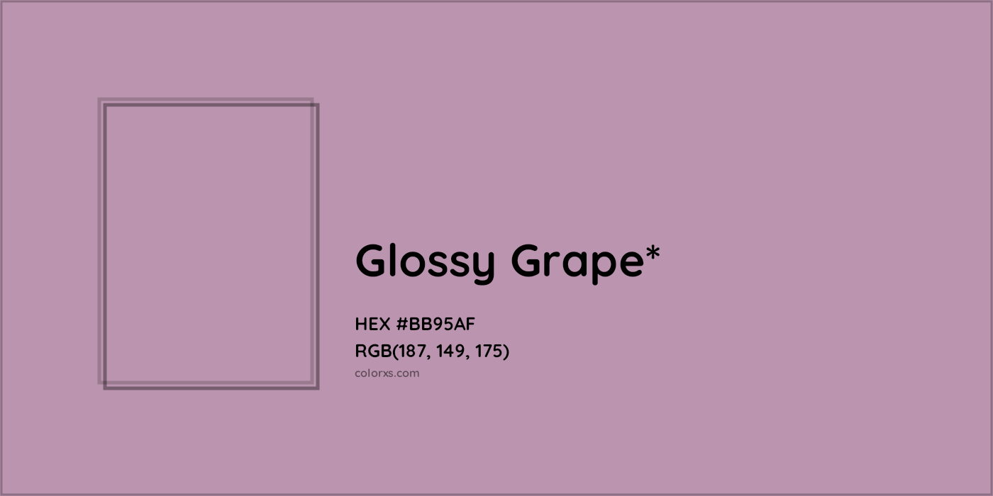 HEX #BB95AF Color Name, Color Code, Palettes, Similar Paints, Images