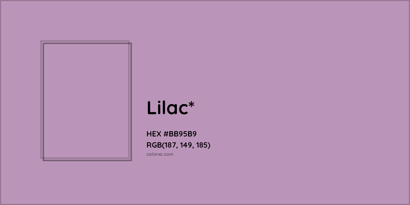 HEX #BB95B9 Color Name, Color Code, Palettes, Similar Paints, Images