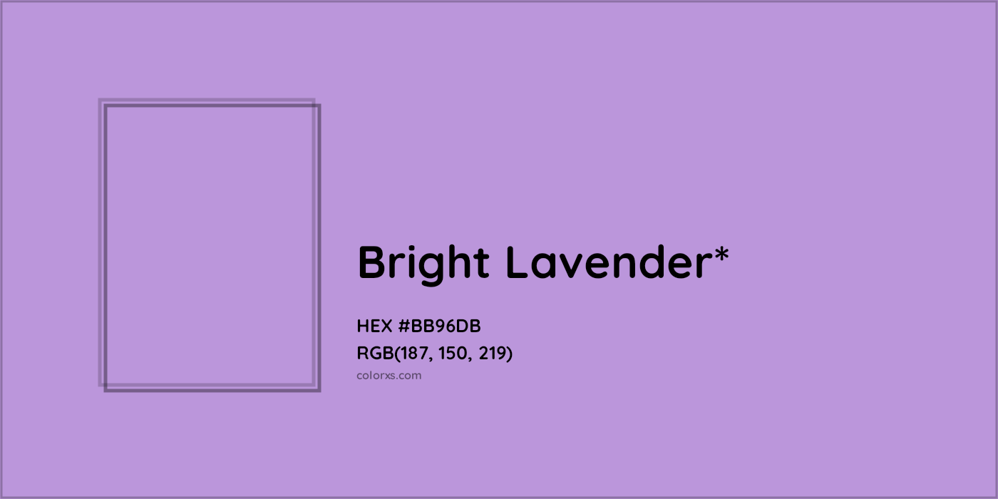 HEX #BB96DB Color Name, Color Code, Palettes, Similar Paints, Images