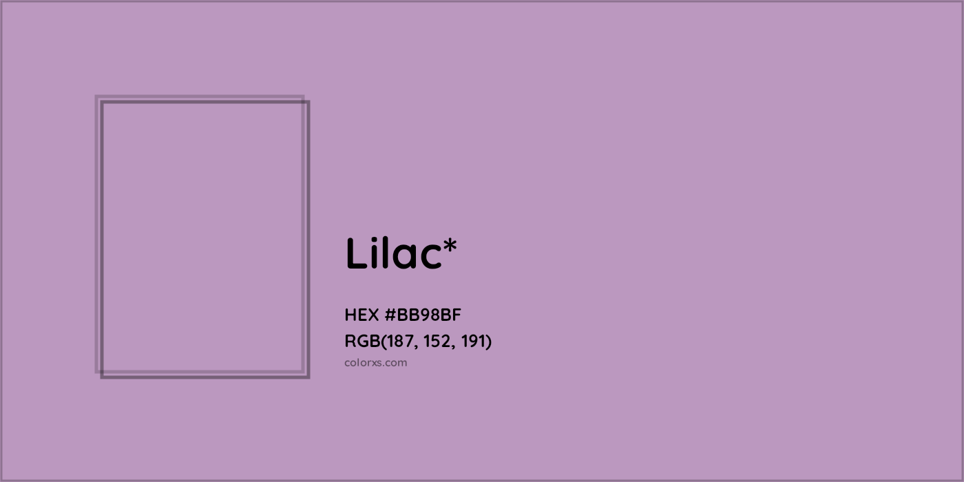 HEX #BB98BF Color Name, Color Code, Palettes, Similar Paints, Images