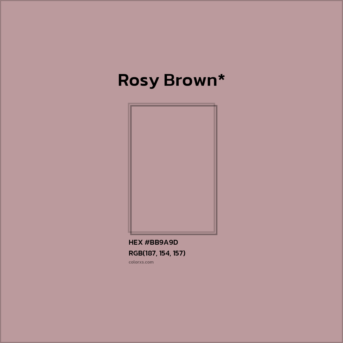 HEX #BB9A9D Color Name, Color Code, Palettes, Similar Paints, Images