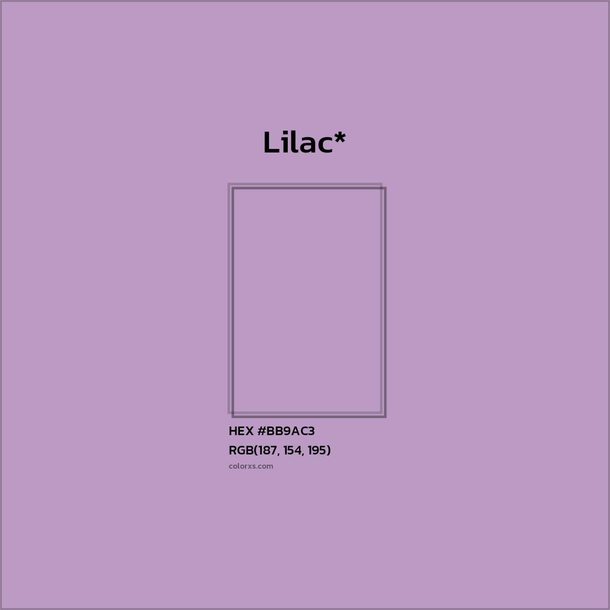 HEX #BB9AC3 Color Name, Color Code, Palettes, Similar Paints, Images
