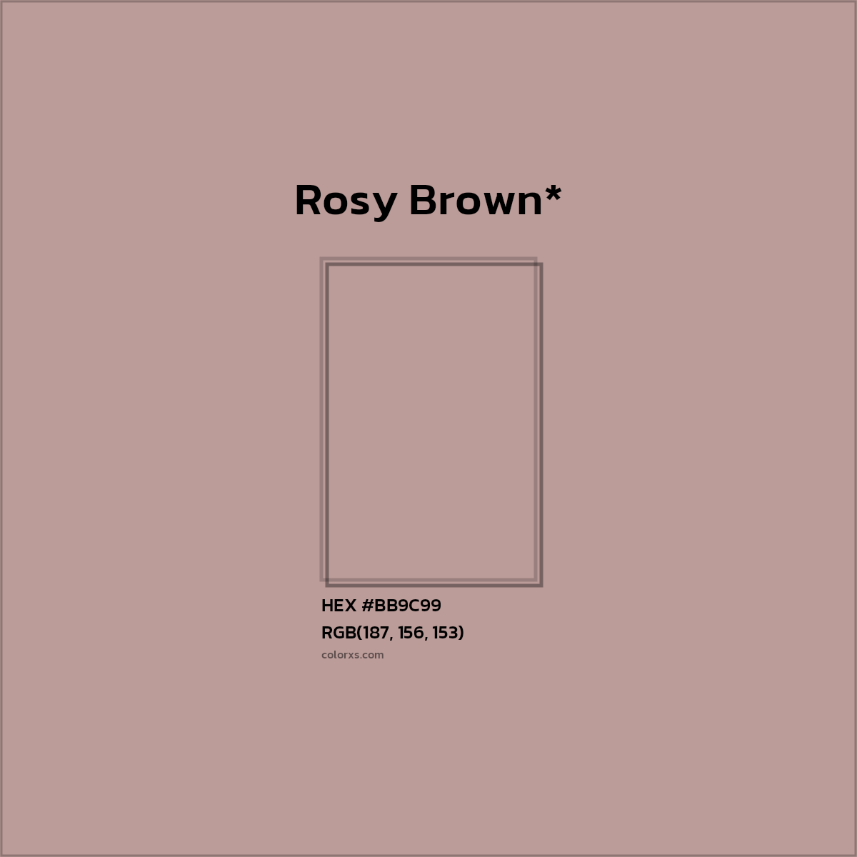 HEX #BB9C99 Color Name, Color Code, Palettes, Similar Paints, Images
