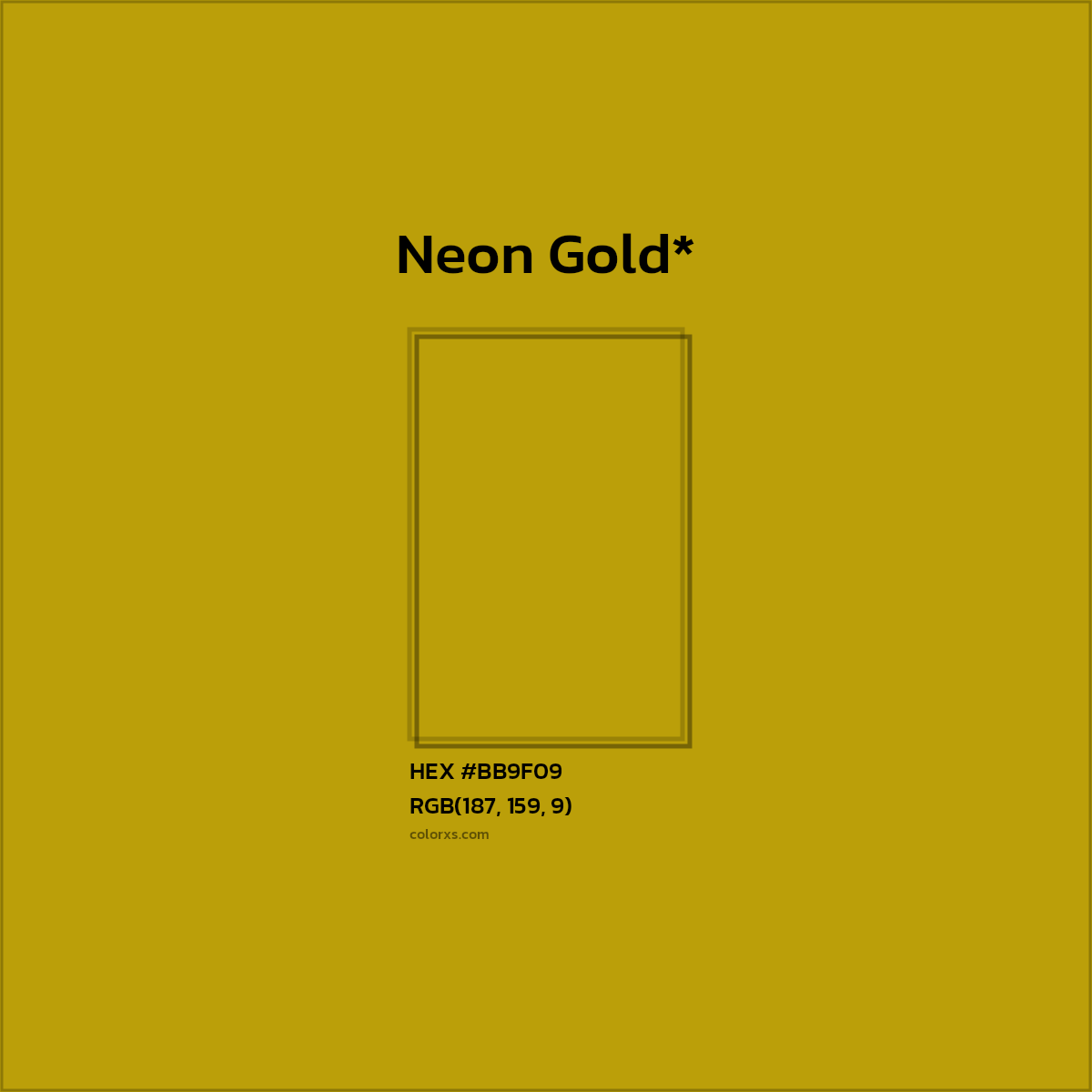 HEX #BB9F09 Color Name, Color Code, Palettes, Similar Paints, Images
