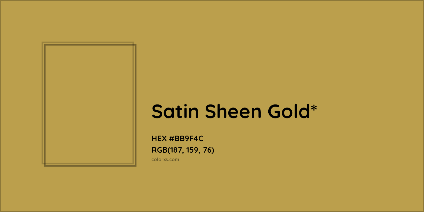 HEX #BB9F4C Color Name, Color Code, Palettes, Similar Paints, Images
