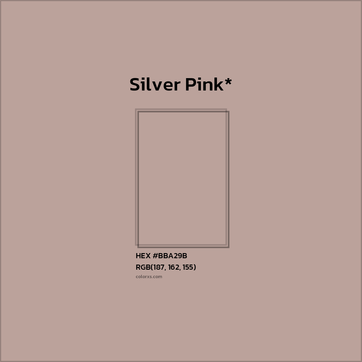 HEX #BBA29B Color Name, Color Code, Palettes, Similar Paints, Images
