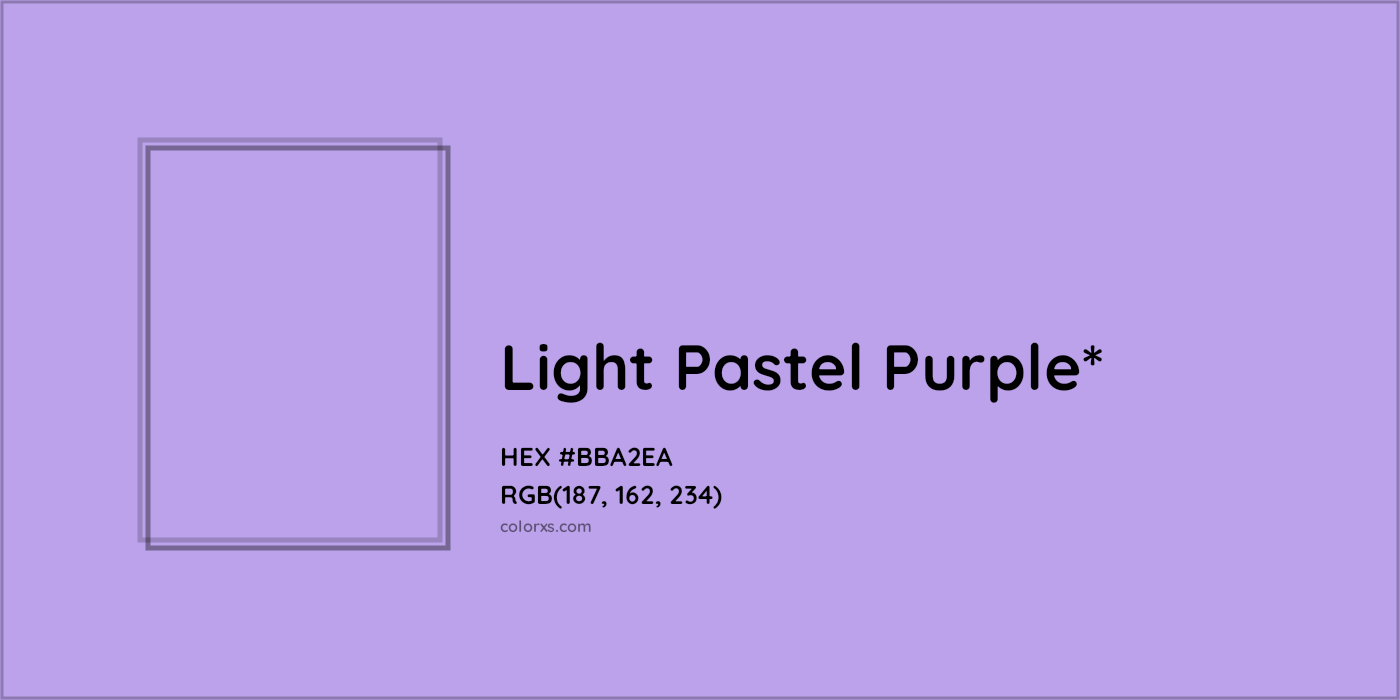 HEX #BBA2EA Color Name, Color Code, Palettes, Similar Paints, Images