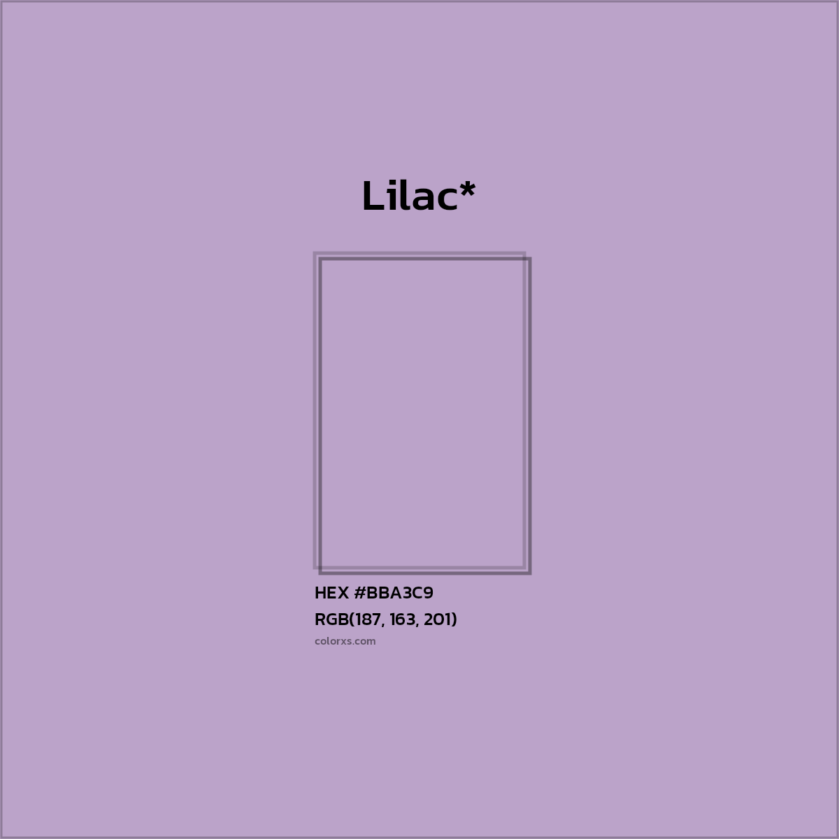 HEX #BBA3C9 Color Name, Color Code, Palettes, Similar Paints, Images