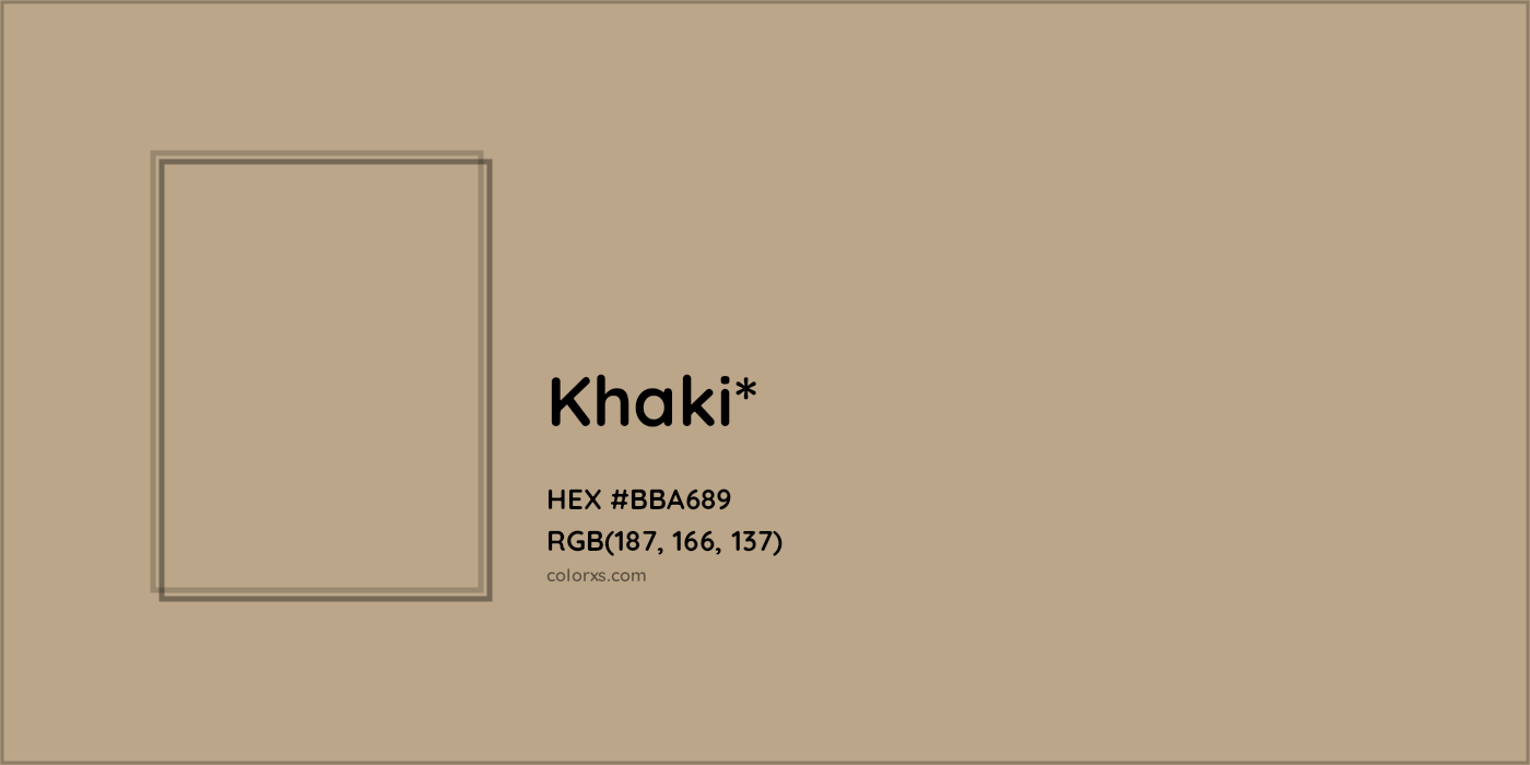 HEX #BBA689 Color Name, Color Code, Palettes, Similar Paints, Images