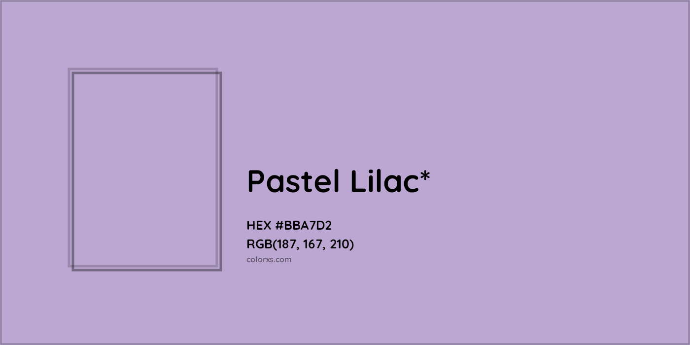 HEX #BBA7D2 Color Name, Color Code, Palettes, Similar Paints, Images