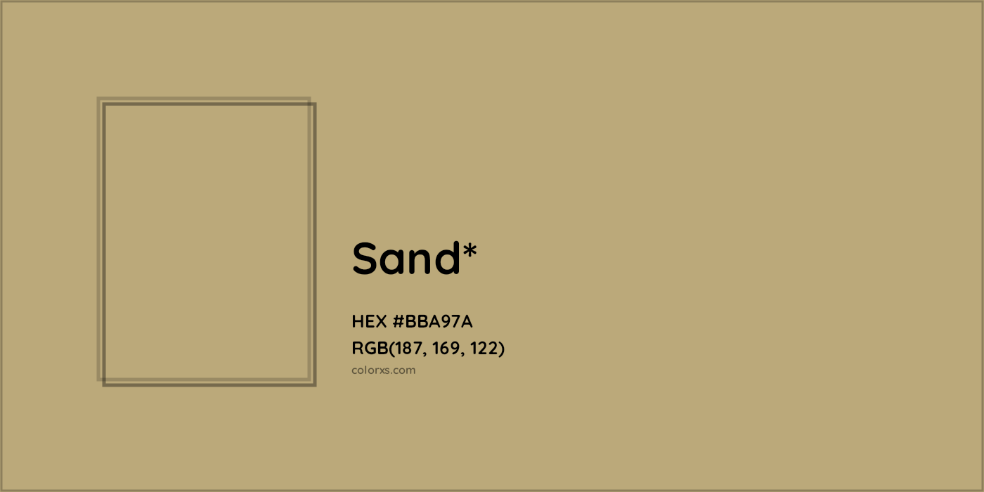 HEX #BBA97A Color Name, Color Code, Palettes, Similar Paints, Images