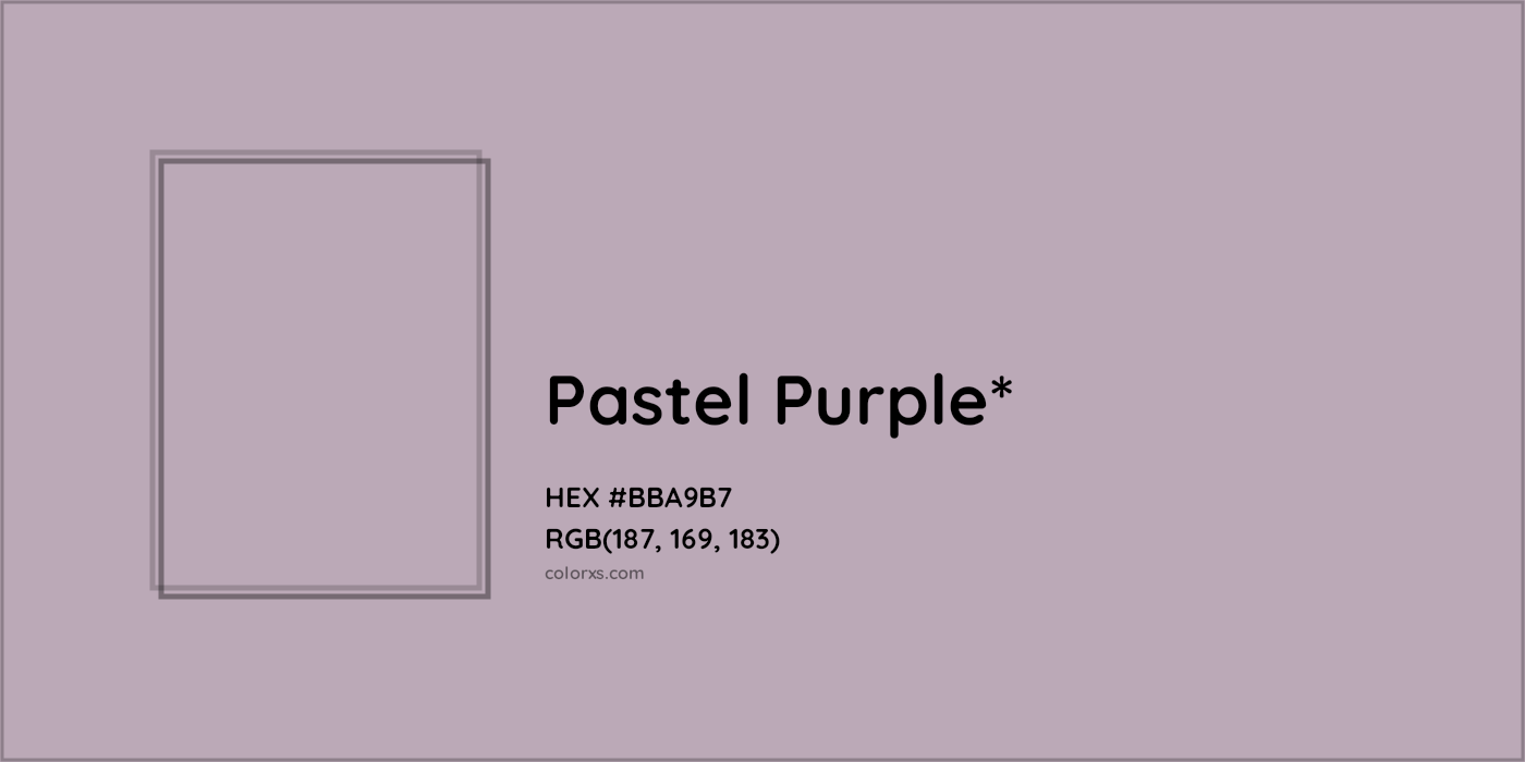 HEX #BBA9B7 Color Name, Color Code, Palettes, Similar Paints, Images