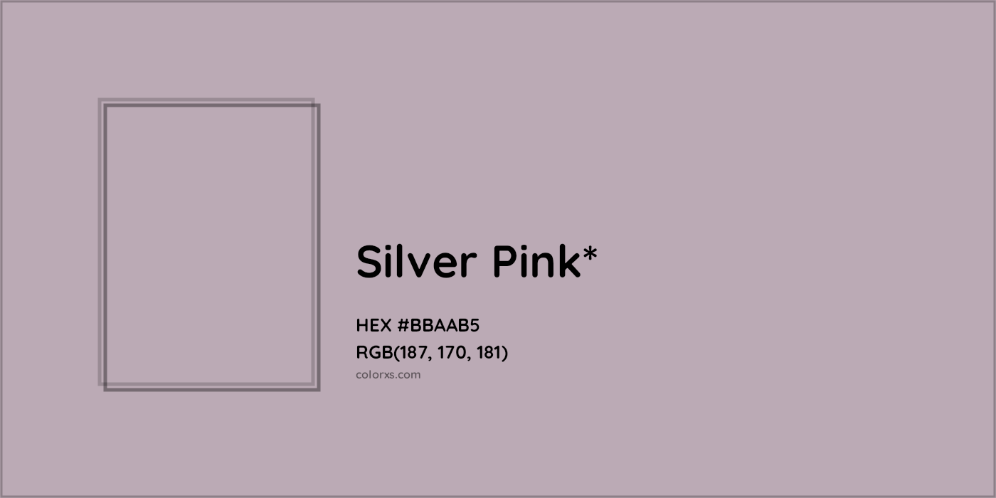 HEX #BBAAB5 Color Name, Color Code, Palettes, Similar Paints, Images