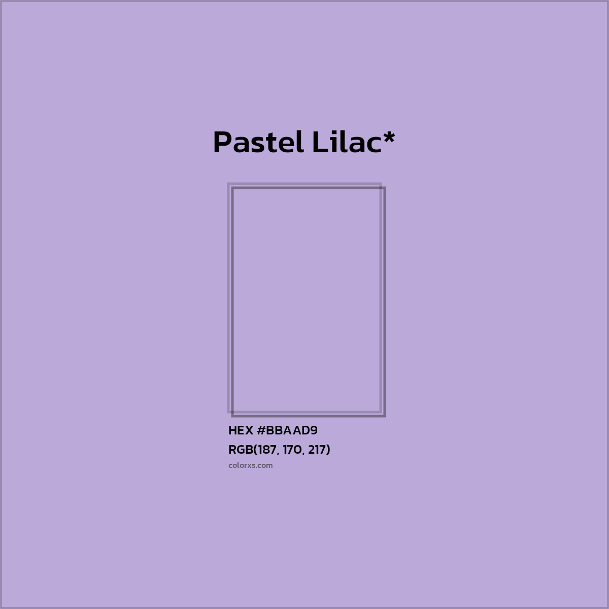 HEX #BBAAD9 Color Name, Color Code, Palettes, Similar Paints, Images