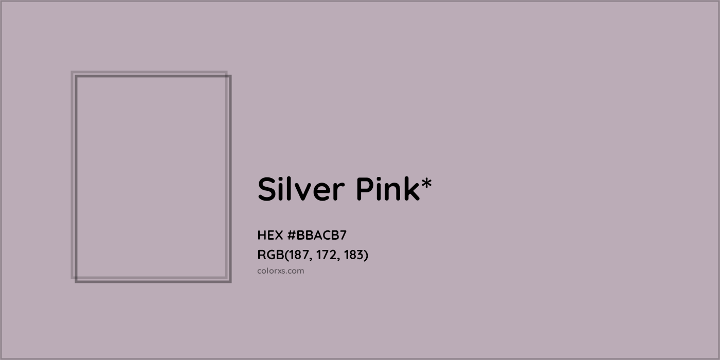 HEX #BBACB7 Color Name, Color Code, Palettes, Similar Paints, Images
