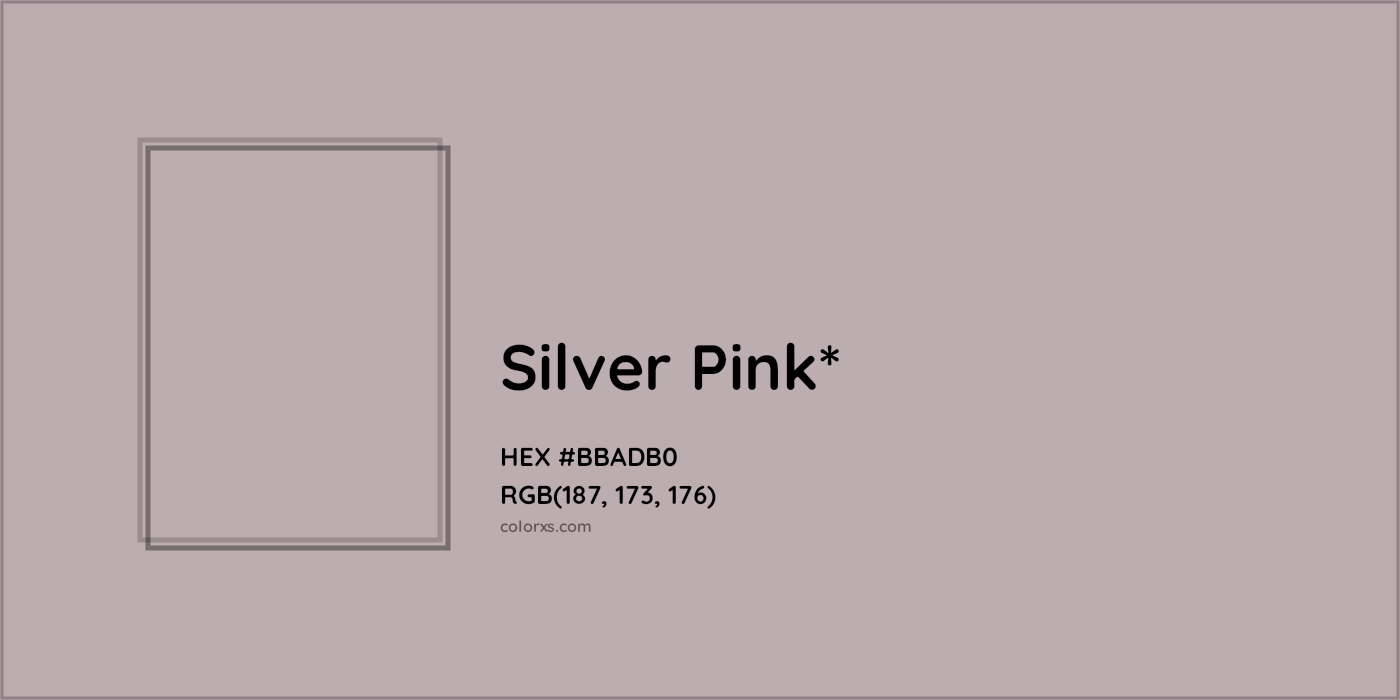 HEX #BBADB0 Color Name, Color Code, Palettes, Similar Paints, Images