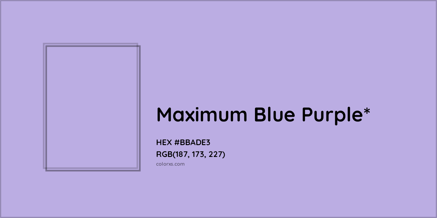 HEX #BBADE3 Color Name, Color Code, Palettes, Similar Paints, Images