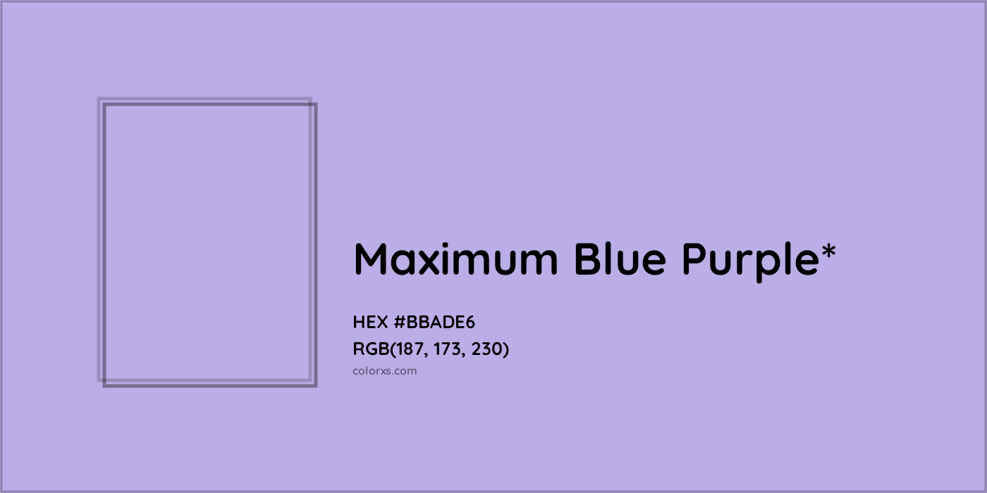 HEX #BBADE6 Color Name, Color Code, Palettes, Similar Paints, Images