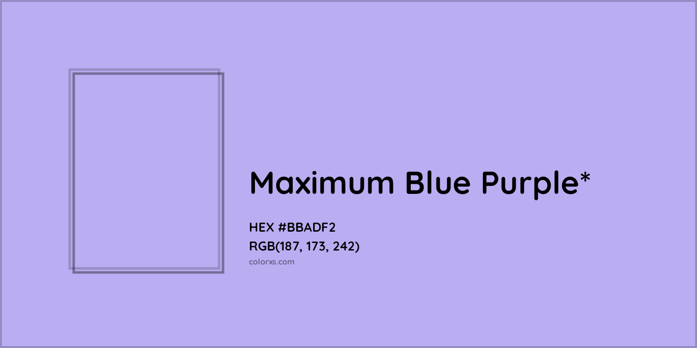 HEX #BBADF2 Color Name, Color Code, Palettes, Similar Paints, Images