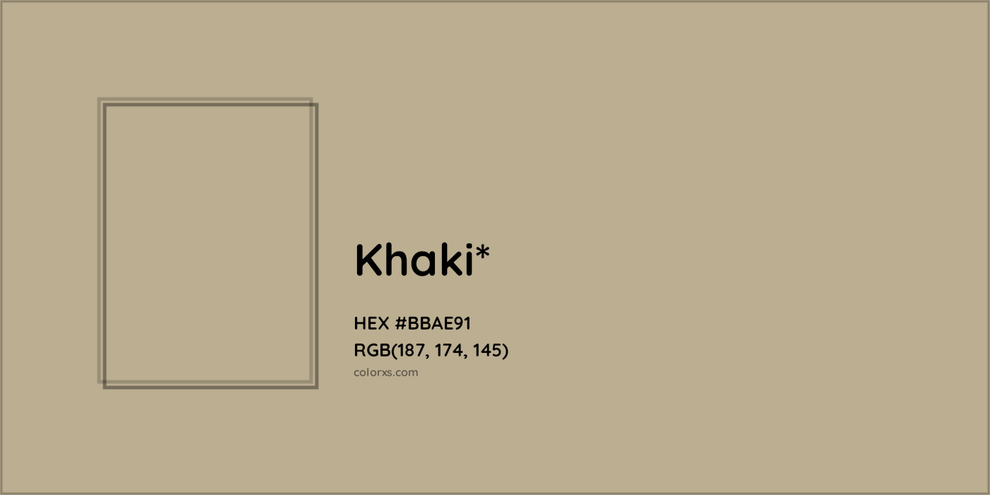 HEX #BBAE91 Color Name, Color Code, Palettes, Similar Paints, Images