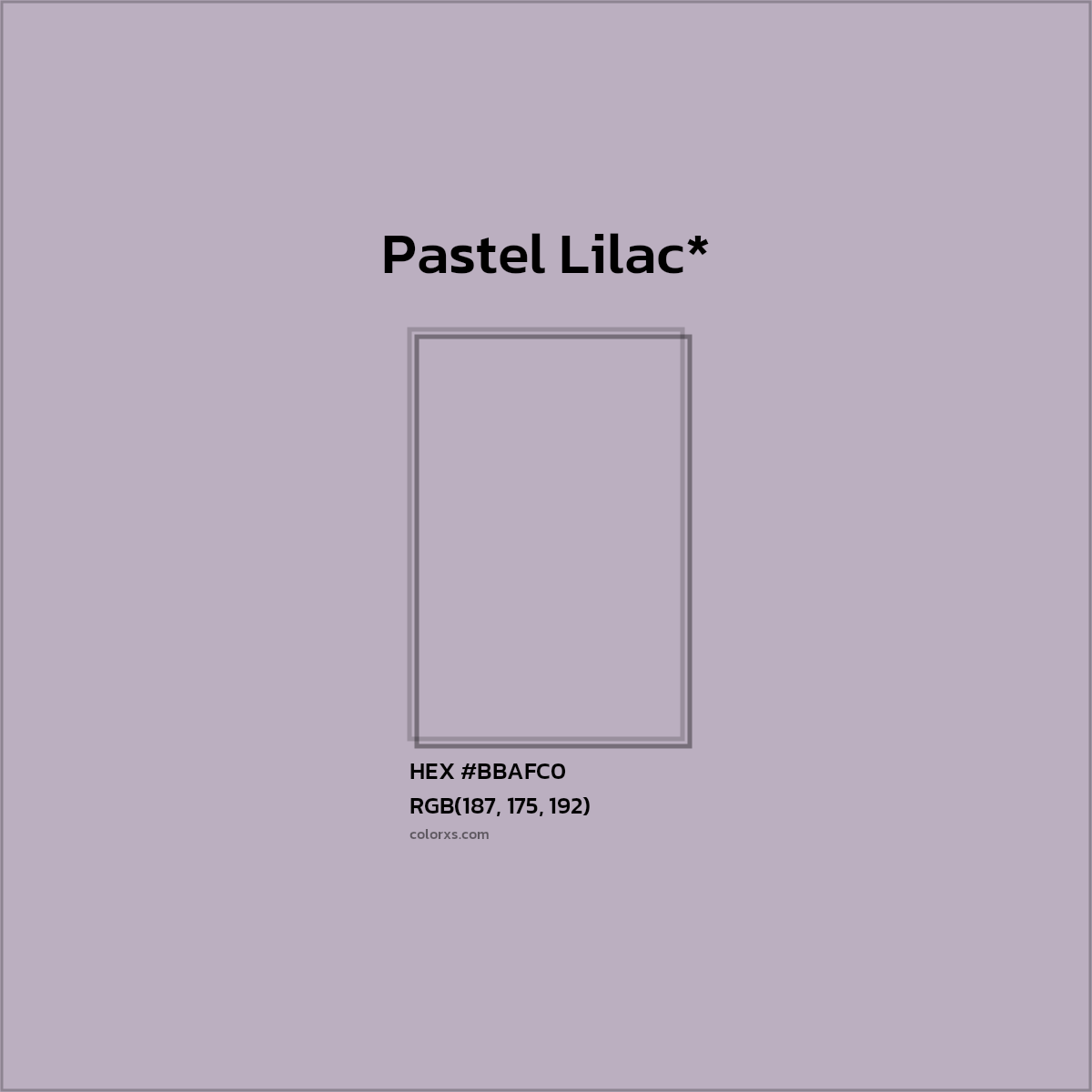 HEX #BBAFC0 Color Name, Color Code, Palettes, Similar Paints, Images