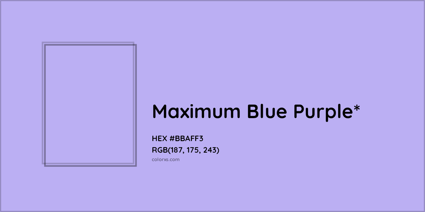 HEX #BBAFF3 Color Name, Color Code, Palettes, Similar Paints, Images