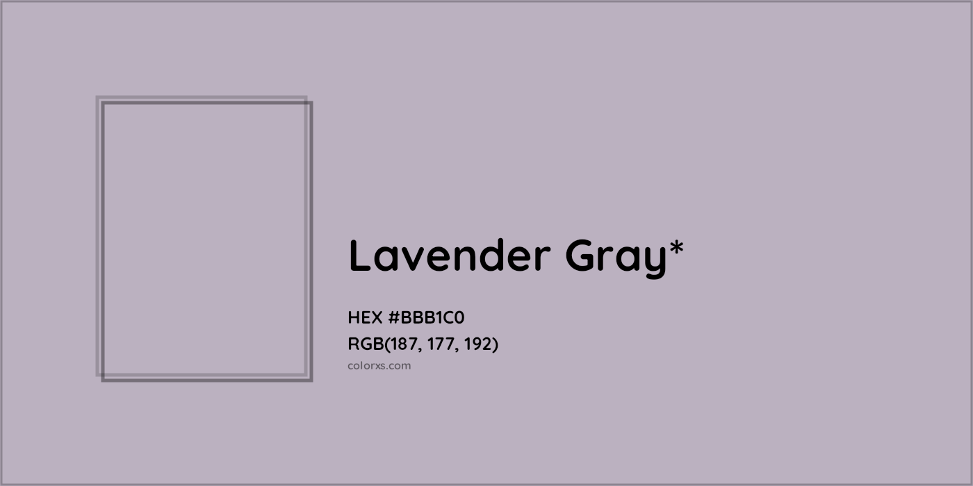 HEX #BBB1C0 Color Name, Color Code, Palettes, Similar Paints, Images