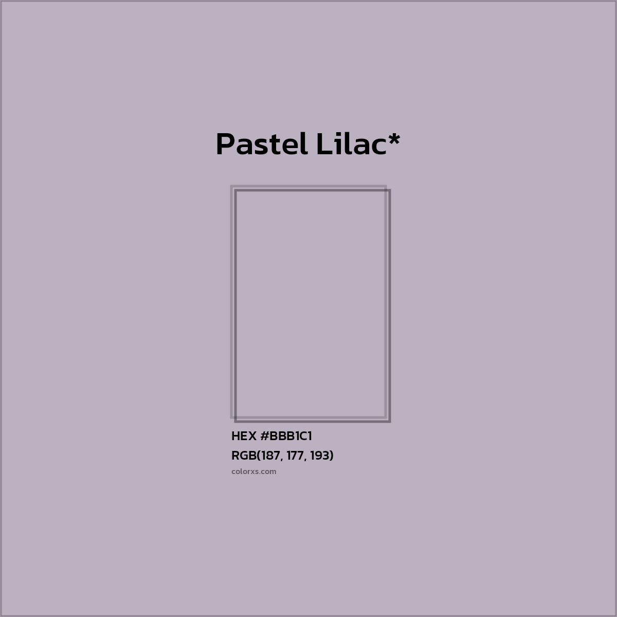 HEX #BBB1C1 Color Name, Color Code, Palettes, Similar Paints, Images
