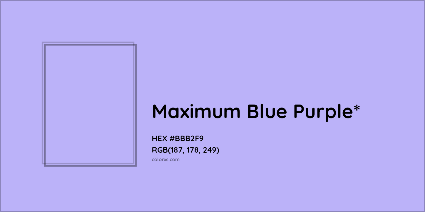 HEX #BBB2F9 Color Name, Color Code, Palettes, Similar Paints, Images