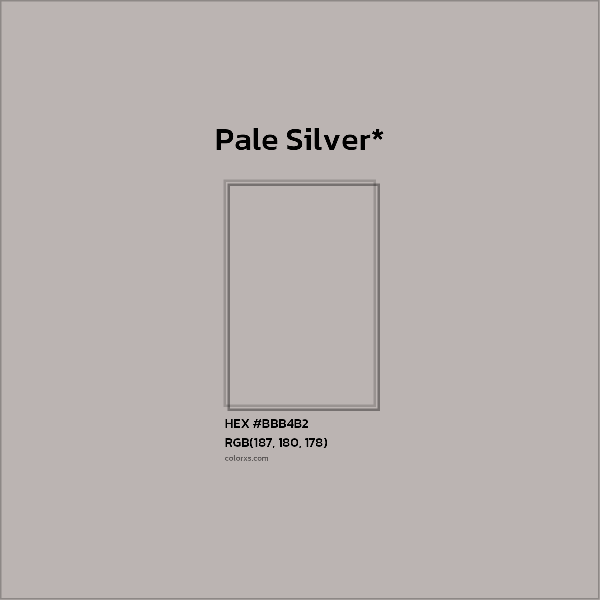 HEX #BBB4B2 Color Name, Color Code, Palettes, Similar Paints, Images