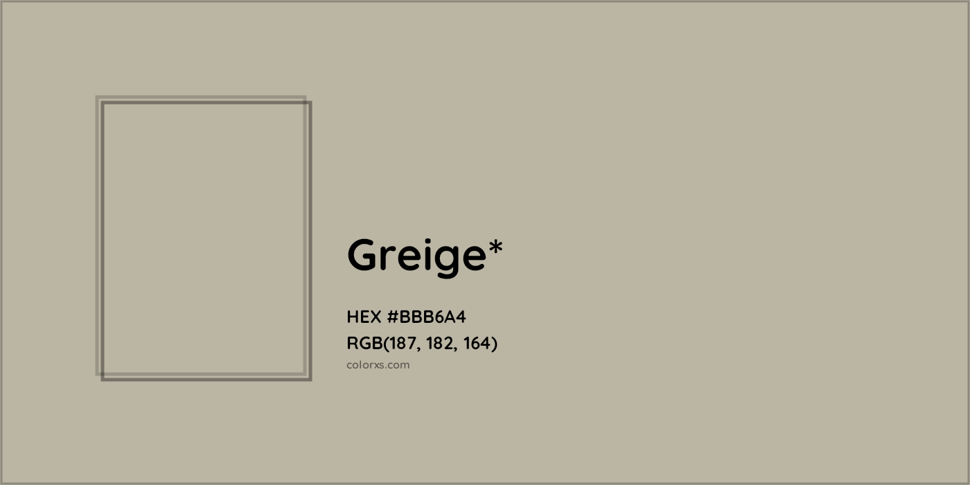 HEX #BBB6A4 Color Name, Color Code, Palettes, Similar Paints, Images
