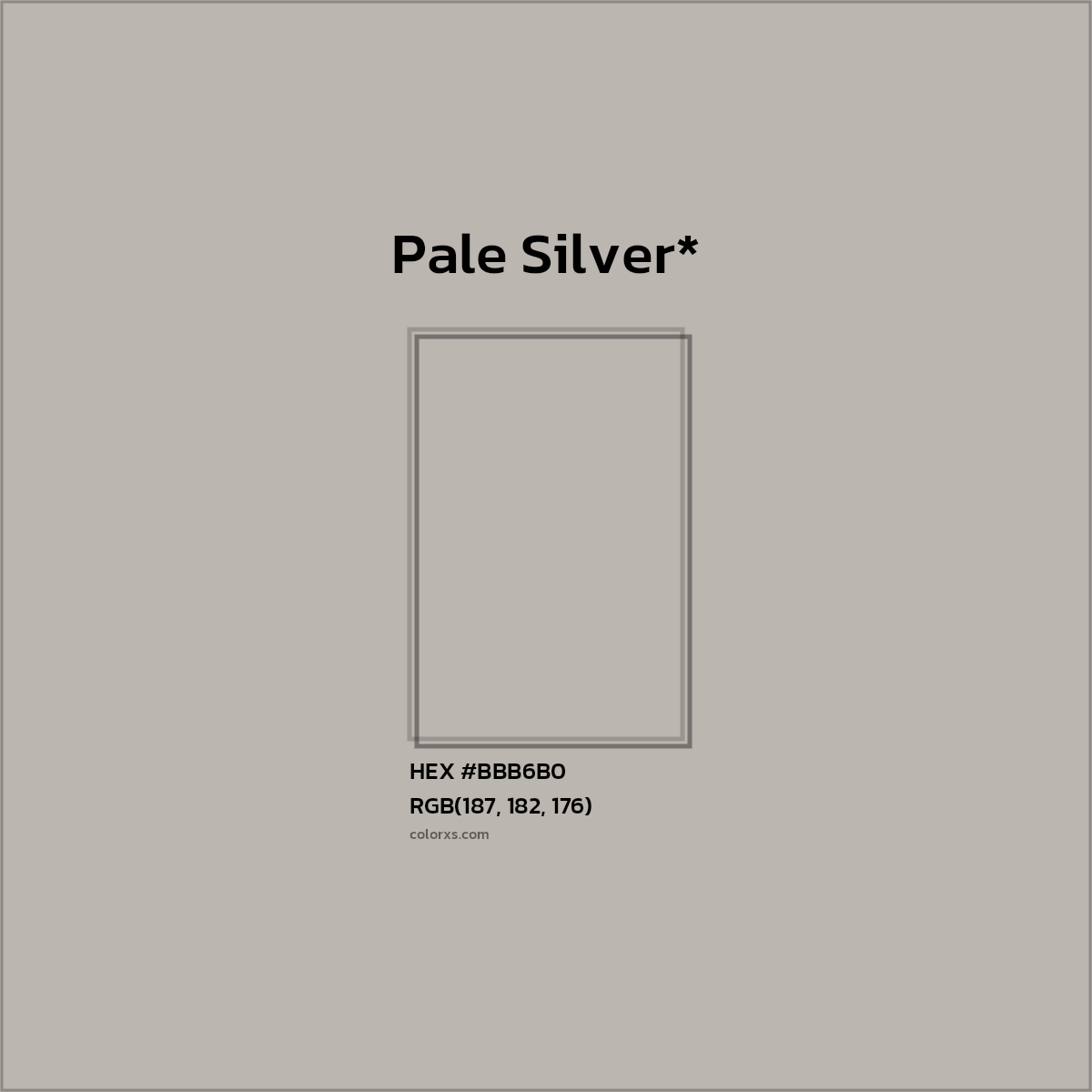 HEX #BBB6B0 Color Name, Color Code, Palettes, Similar Paints, Images