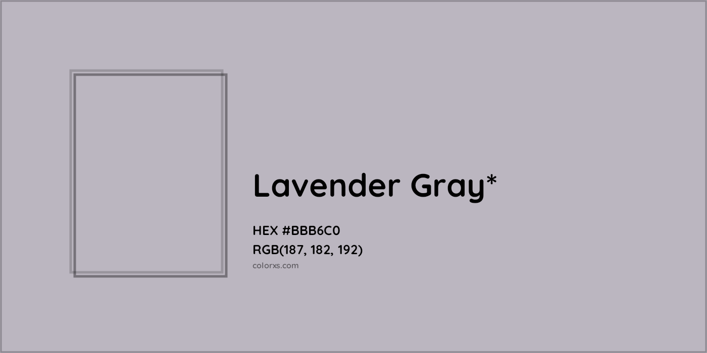 HEX #BBB6C0 Color Name, Color Code, Palettes, Similar Paints, Images