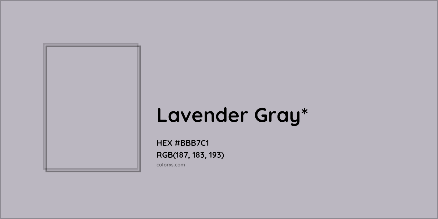 HEX #BBB7C1 Color Name, Color Code, Palettes, Similar Paints, Images