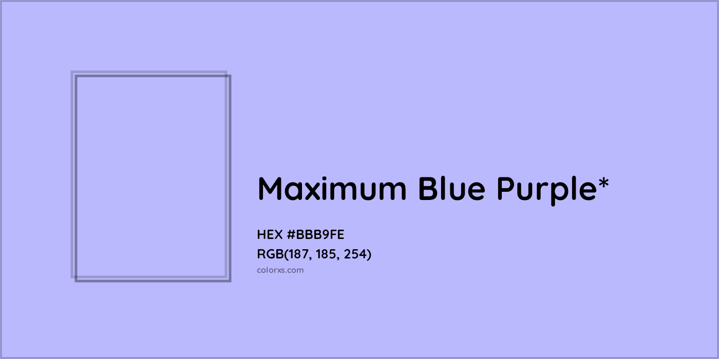 HEX #BBB9FE Color Name, Color Code, Palettes, Similar Paints, Images