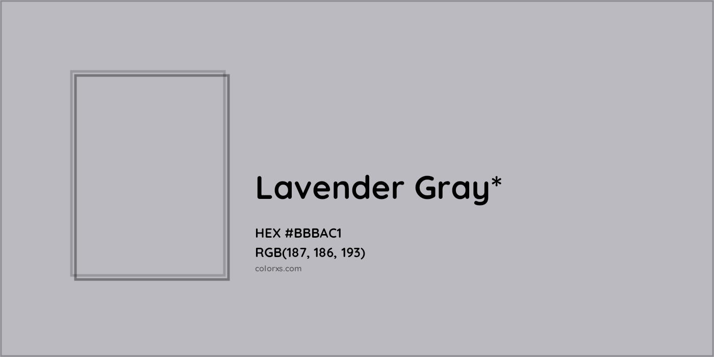 HEX #BBBAC1 Color Name, Color Code, Palettes, Similar Paints, Images