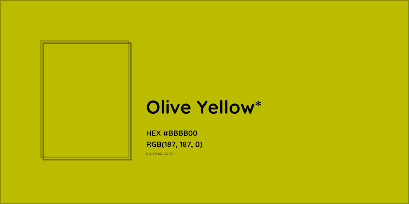 HEX #BBBB00 Color Name, Color Code, Palettes, Similar Paints, Images
