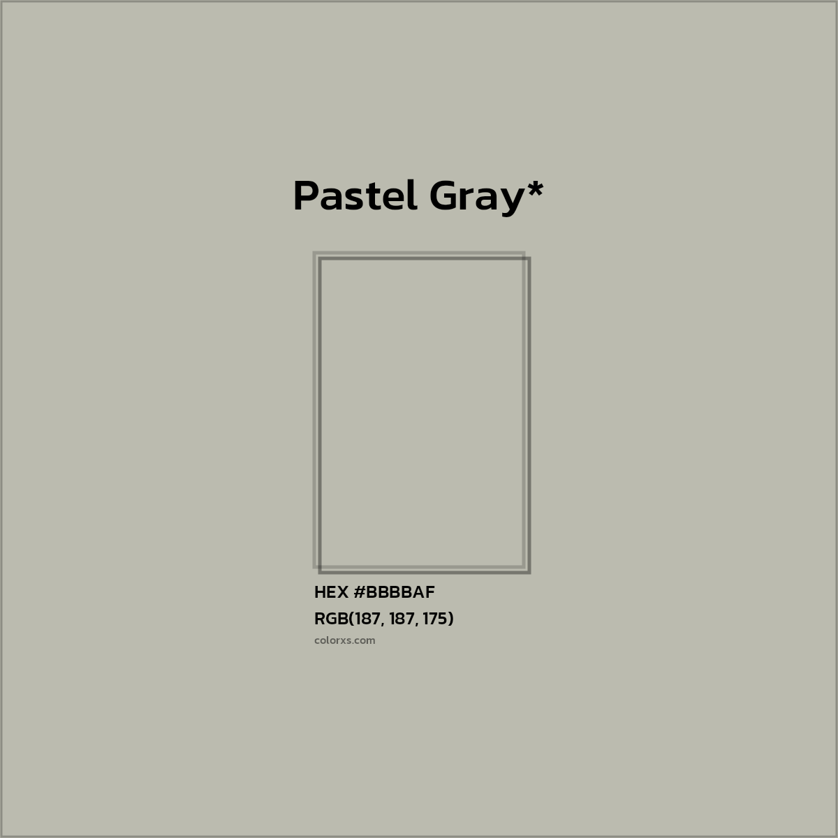 HEX #BBBBAF Color Name, Color Code, Palettes, Similar Paints, Images