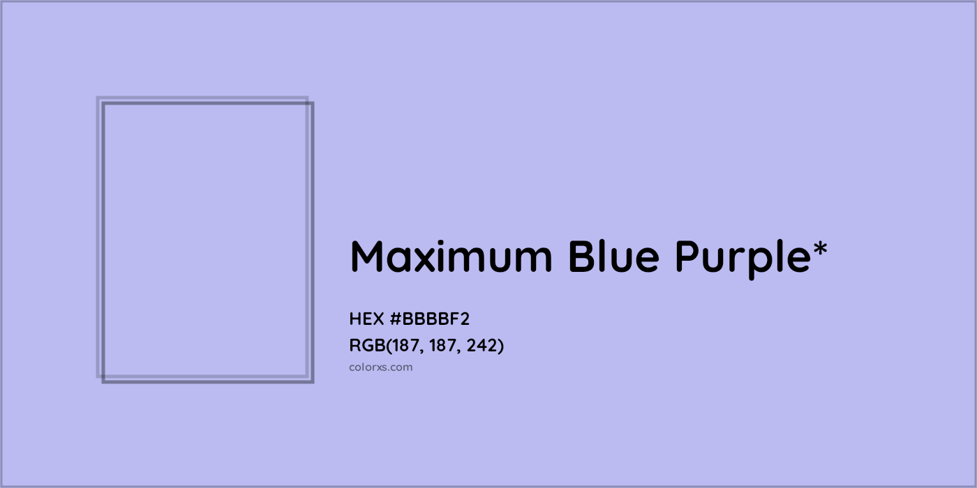 HEX #BBBBF2 Color Name, Color Code, Palettes, Similar Paints, Images
