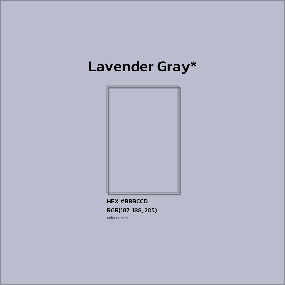 HEX #BBBCCD Color Name, Color Code, Palettes, Similar Paints, Images