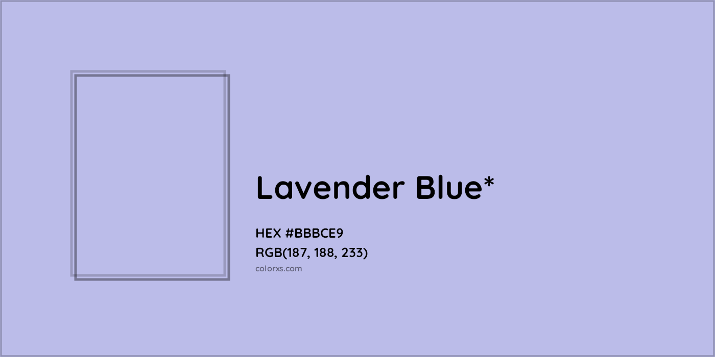 HEX #BBBCE9 Color Name, Color Code, Palettes, Similar Paints, Images