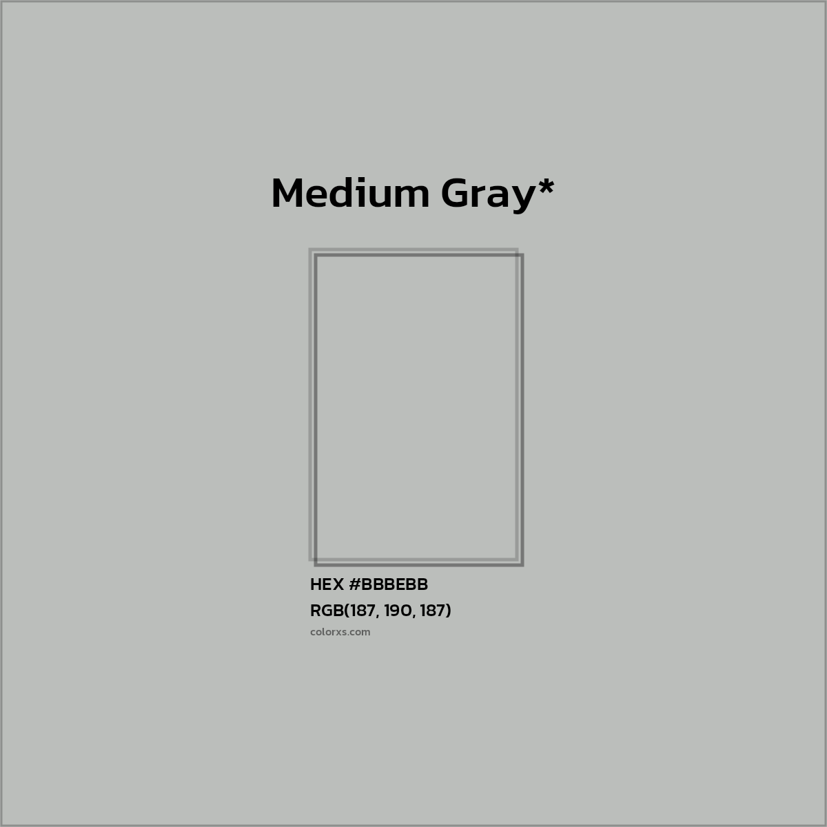 HEX #BBBEBB Color Name, Color Code, Palettes, Similar Paints, Images