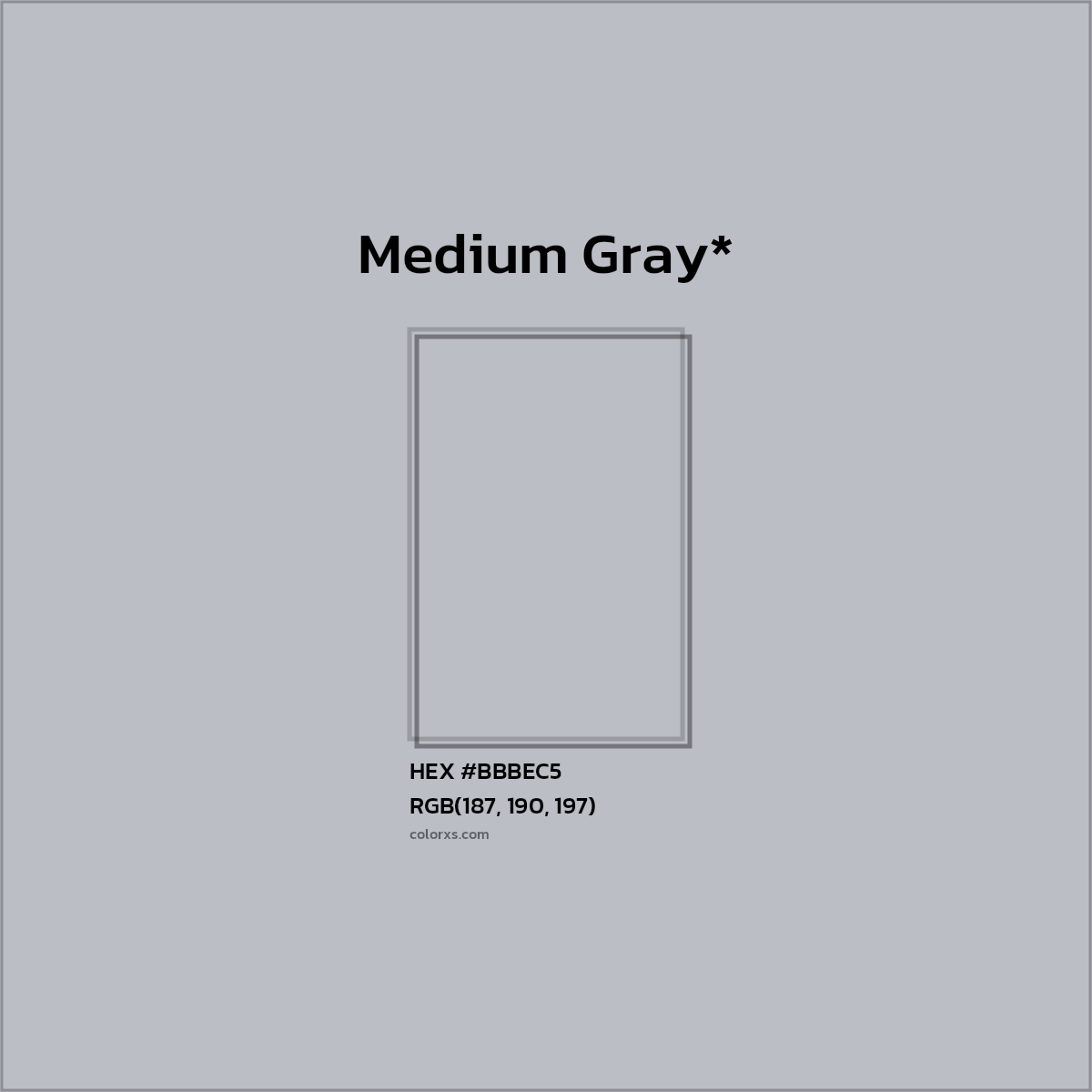 HEX #BBBEC5 Color Name, Color Code, Palettes, Similar Paints, Images
