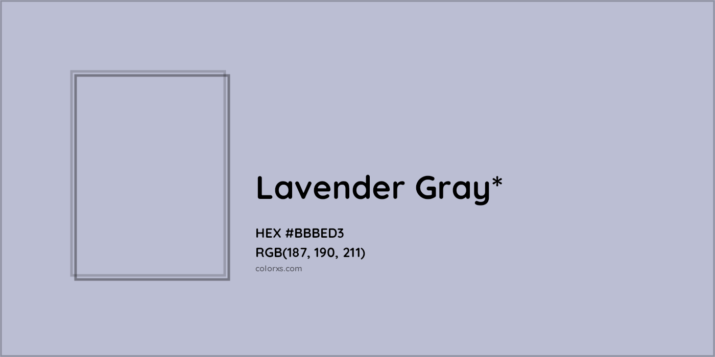 HEX #BBBED3 Color Name, Color Code, Palettes, Similar Paints, Images
