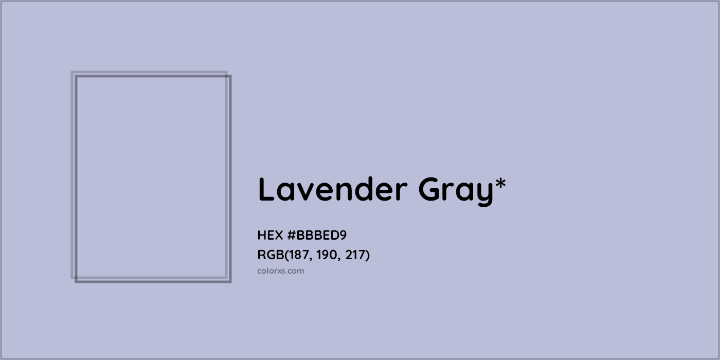 HEX #BBBED9 Color Name, Color Code, Palettes, Similar Paints, Images