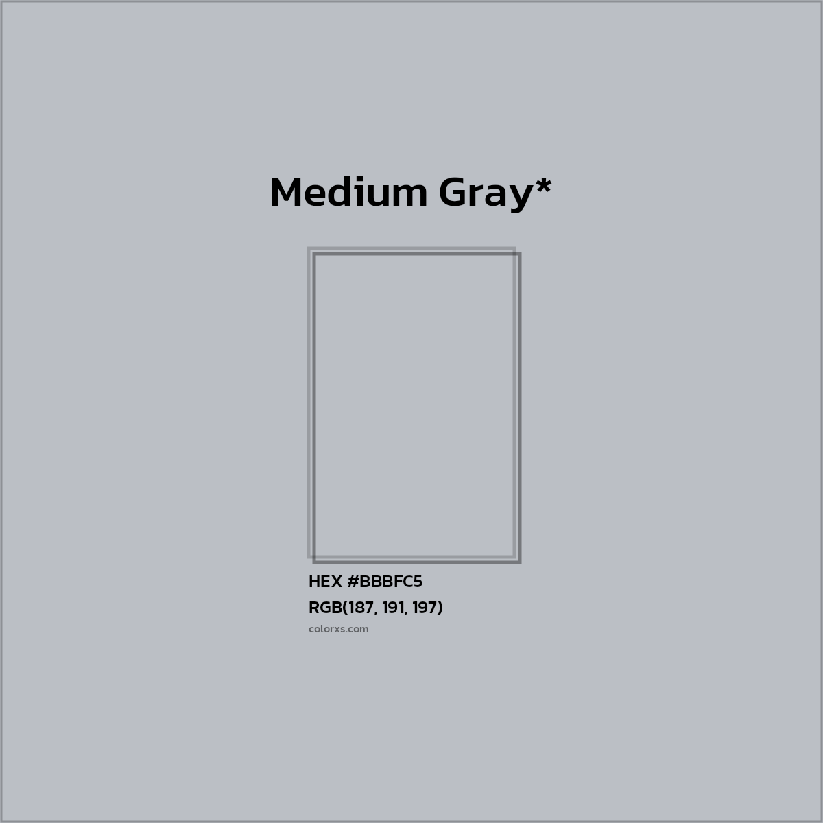 HEX #BBBFC5 Color Name, Color Code, Palettes, Similar Paints, Images